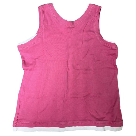 Bobbie Brooks Pink Sleeveless Tank Top L/G (14/16) Cotton Womens Casual Summer - Picture 5 of 6